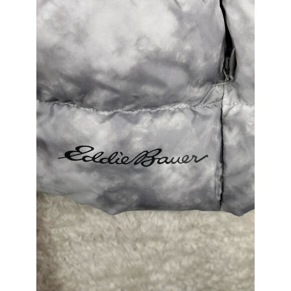 Eddie Bauer EB650 Down Puffer Jacket Womens PXS White Splatter Hooded Parka Coat - Picture 6 of 8